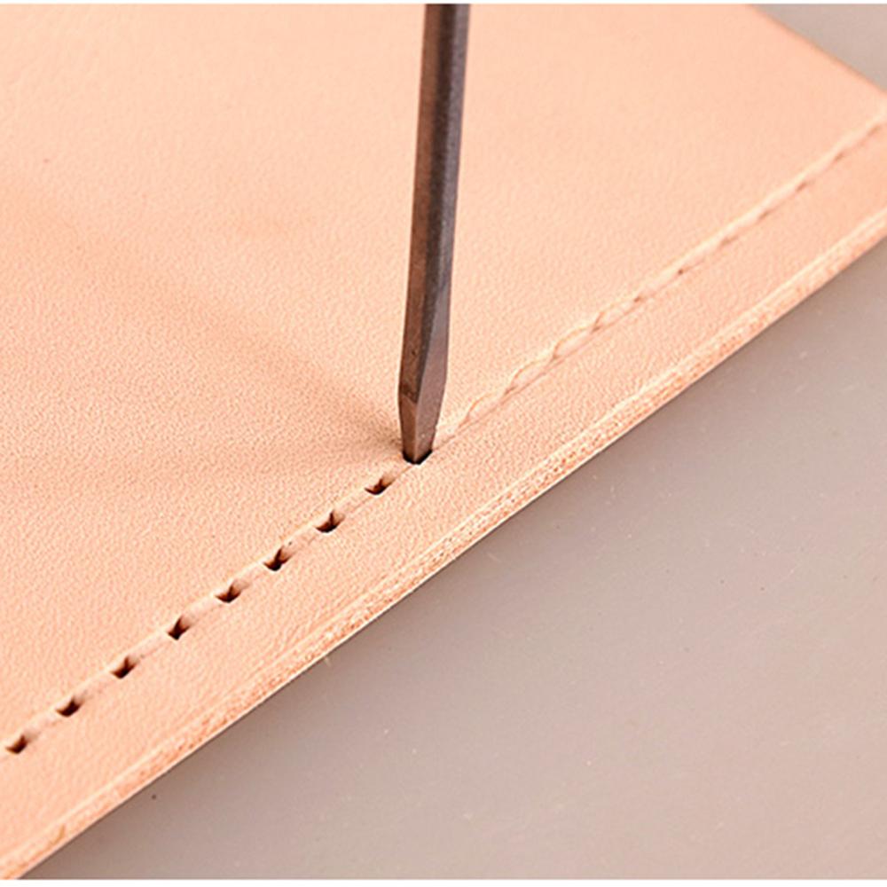 4 in 1 DIY Wood Handle Leather Stitching Awl for Leather Sewing Scratch Awl Tools Canvas Leathercraft Sewing Needle Kit