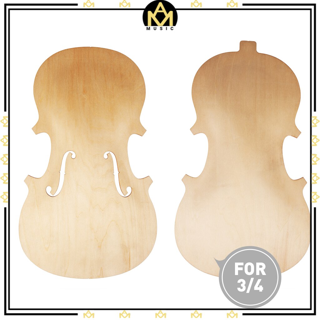 3/4 Violin Top And Back Solidwood Unfinished Violin Parts For 3/4 Violin DIY Violin Parts Accessories