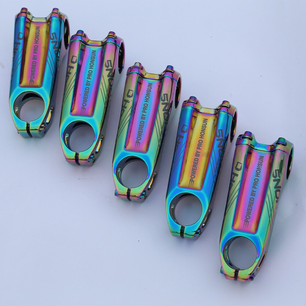 HONSUN 70-90MM Rainbow MTB Bike Stem 31.8*28.6MM Road Bicycle Stem Aluminum Alloy CNC XC MTB AM Bicycle Handlebar Stem Bike Part