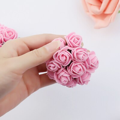 Roze Roos Kunstmatige Schuim Bloem ins Fotografie Accessoires Foto 'S Studio Props voor Ringen Sieraden Cosmetische fotografie Achtergrond: A Bunch Red Rose