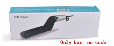 Multifuncional pente de cabelo escova barba alisador de cabelo endireitar pente modelador de cabelo rápido modelador de cabelo para homem: Only box no comb