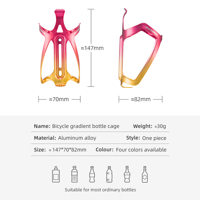 Rockbros Mtb Racefiets Bidonhouder Mount Aluminium Gradiënt Stronge Stevige Fles Houder Water Cup Fiets Accessoires