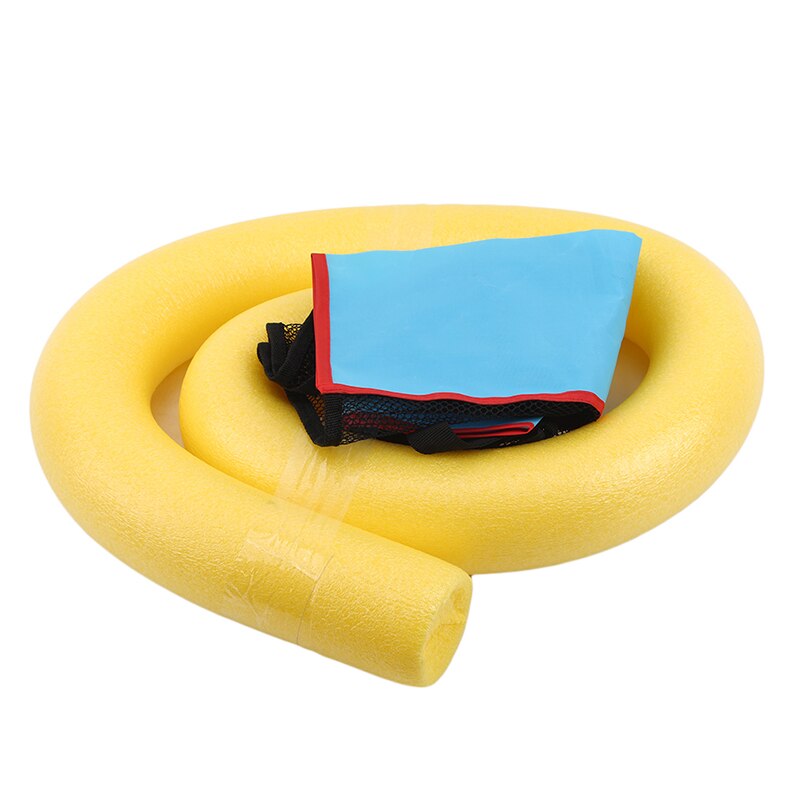 Kid vand float ring svømning flydende stol pool voksen seng sæde letvægts strandring noodle net piscina ring pool tilbehør: Gul