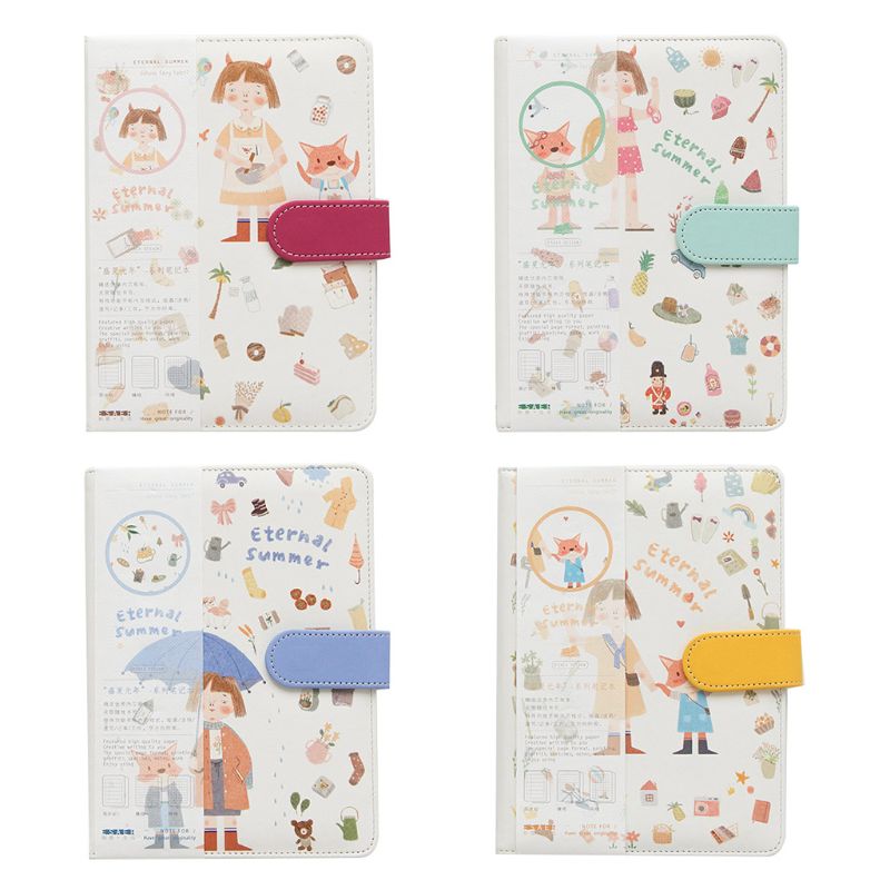 A5 Cute Cartoon Notebook Leather Diary Journal Planner Travelers Journal Agenda: Default Title