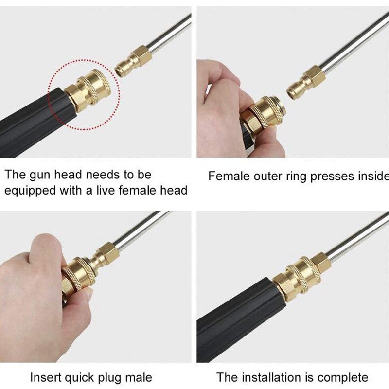 High Pressure Washer Gutter Cleaner Attachment For Lance/Wand 1/4" Quick Connect,for Lavor for Nilfisk for Bosch car accessories