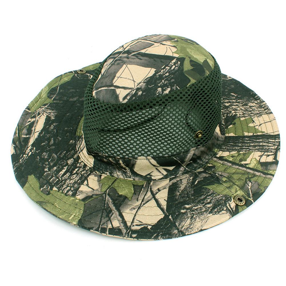 Zomer Zonnehoed Brede Rand Camouflage UV Bescherming Ademende Visser Casual Emmer Outdoor Visser Hoed Voor Vrouwen Mannen