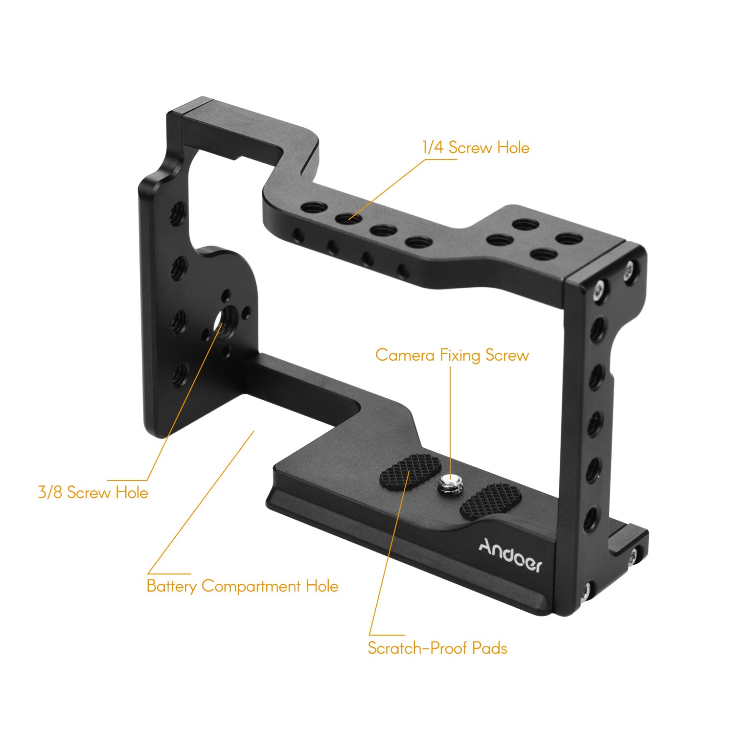Video-accessoires camerakooikit van aluminiumlegering, camerabehuizing, beugel, studio, compatibel met sony  a6600 ildc-camera's