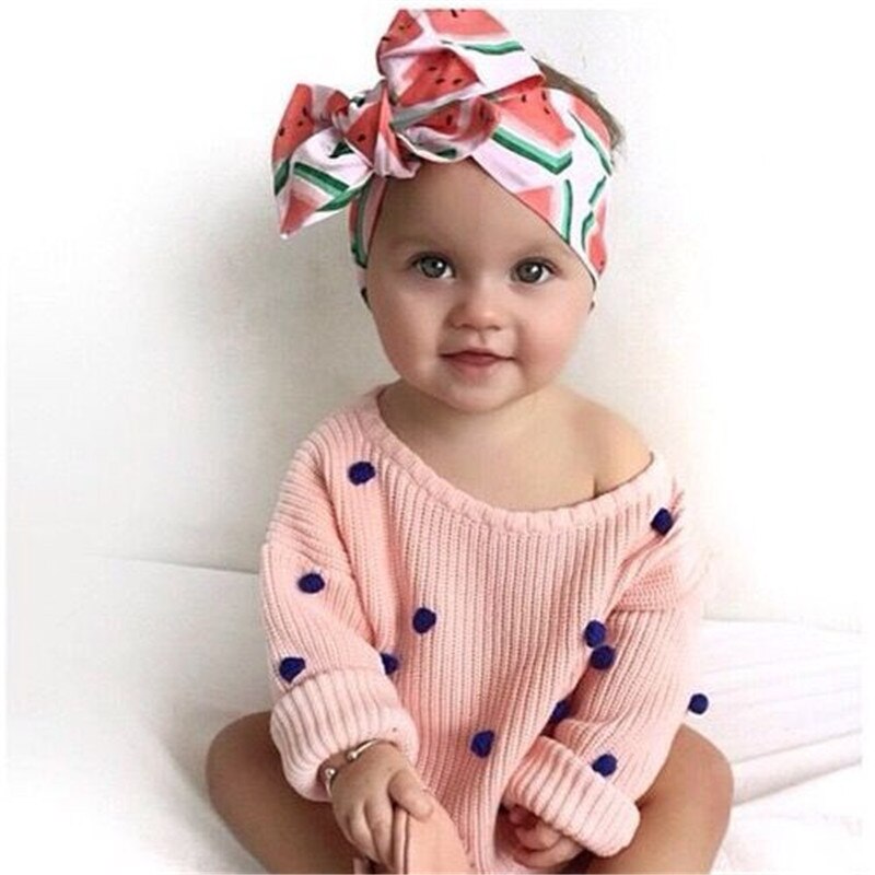 Meisjes Tulband Hoofdband Kinderen Kids Diy Strik Hoofdbanden Baby Katoen Boog Headwraps Haaraccessoires Haarbanden Bandana