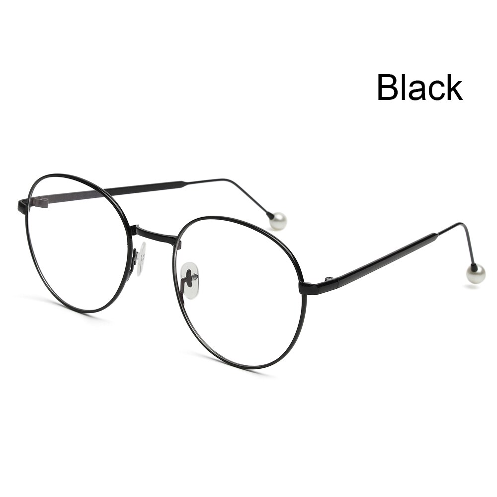 1pc Metal Anti-Blue Light Glasses Unisex Ultralight Round Metal Frame Computer Glasses Blocking Eyeglasses Flat Mirror Eyewear: 6