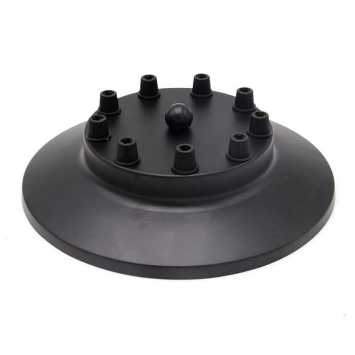 Multi Metal Ceiling Rose Black Ceiling Canopy For Pendant Light Fixtures: 9 Cords