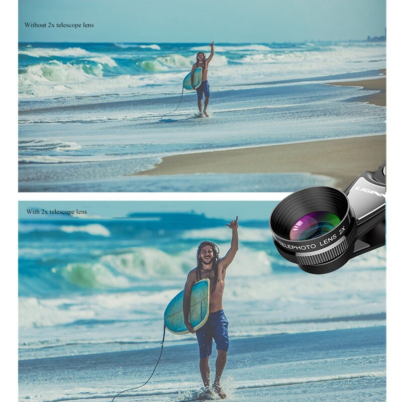 -Phone Camera Lens,Optical Zoom 2X Telephoto Lens Mobile Phone Camera Telescope Lens For Iphone 6 7 8 Samsung Note8 S8 S9 Sma