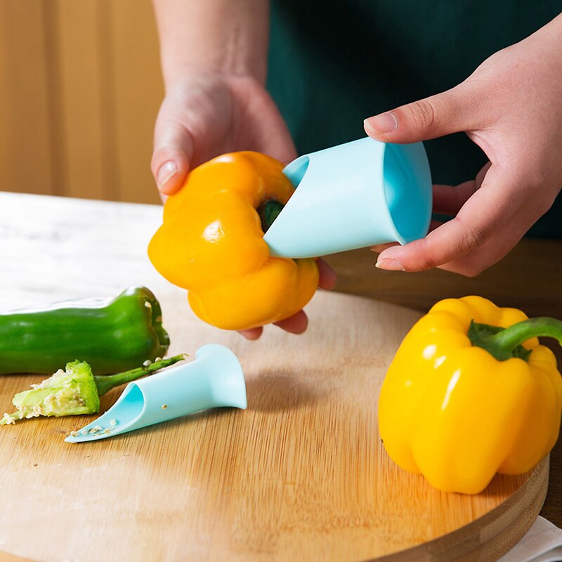 2 st/set plast peppar chili kärnor peppar kärna separator grönsak frukt kärna remover köksredskap prylar