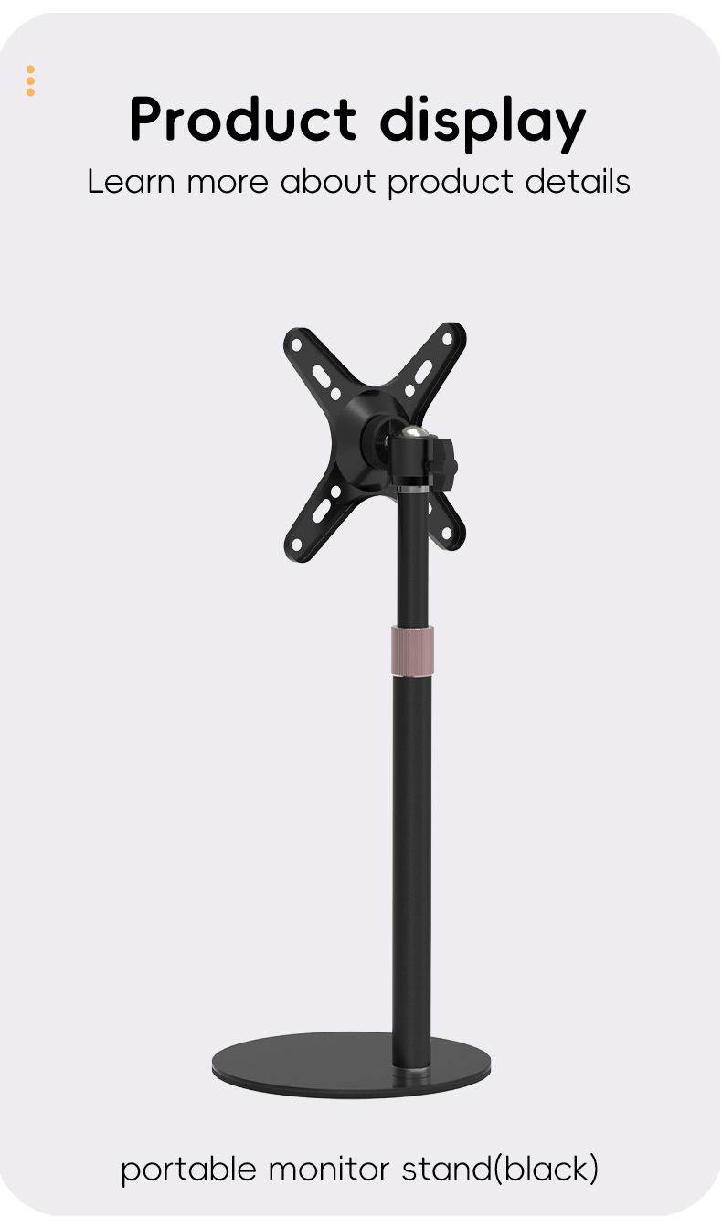 Kimdoole Draagbare Monitorstandaard In Hoogte Verstelbare Vesa Monitor Tabletstandaard Vrijstaande Low Profile Desk Mount Monitor Ondersteuning: WHITE