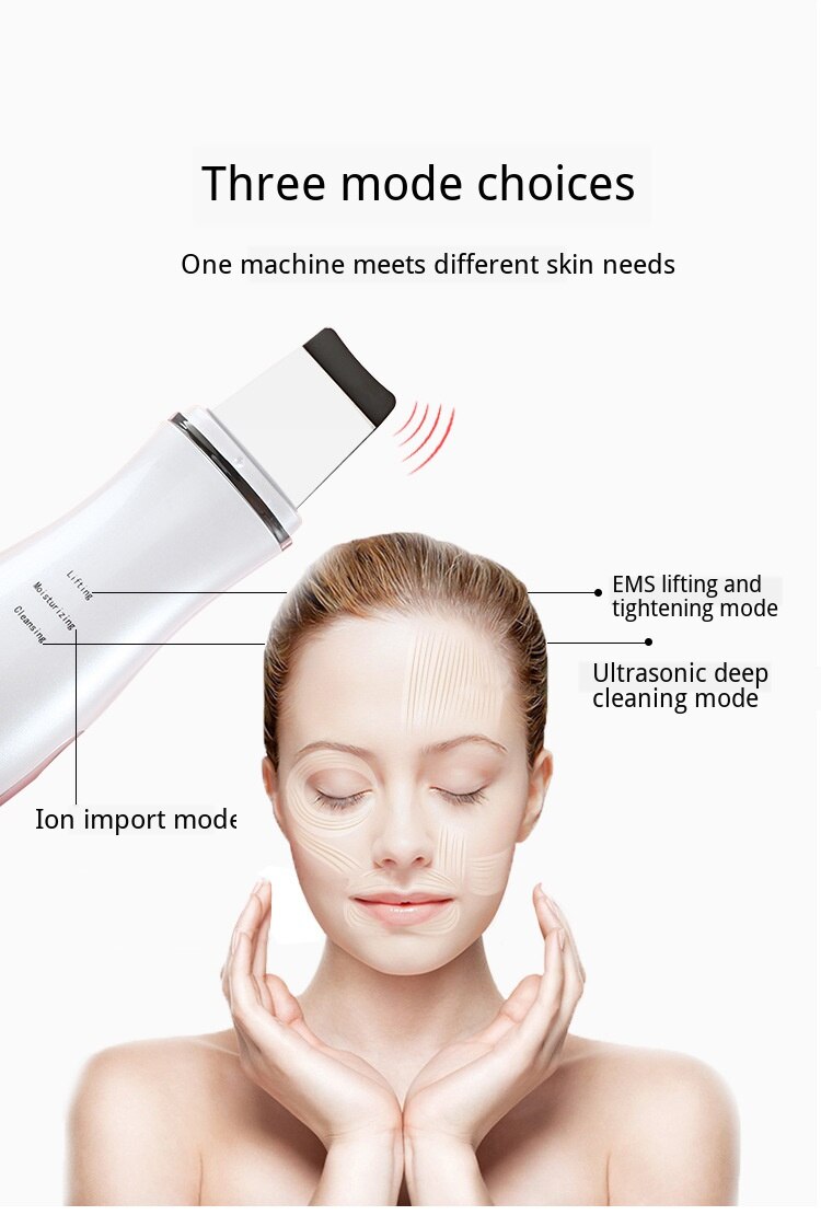 Ultraljud ansikts pormask spade hud maskin ultraljud rengöring dammsugare svart prick djuprengöring porblekning peeling