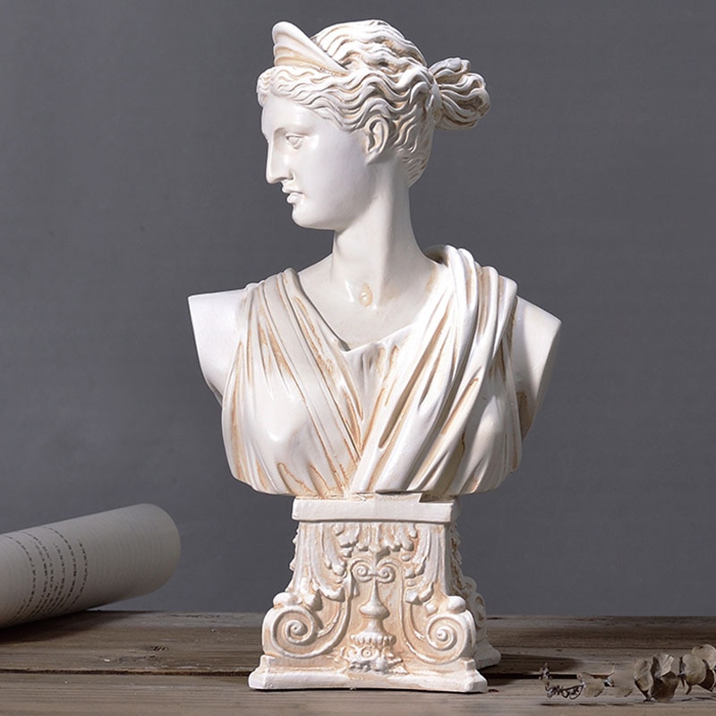 Estatua de personaje griego europeo, escultura de carácter de resina creativa, decoración de escritorio para habitación, decoración para el hogar, accesorios de decoración
