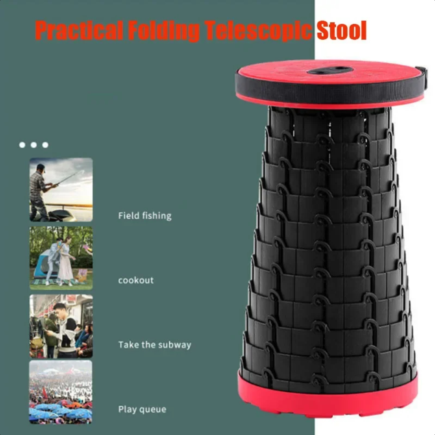 Versatile Folding Beach Lounge Chair with Fishing Function - Portable Outdoor Stool for Camping and Travel