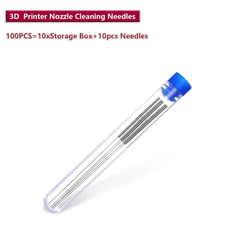 10/50/100 stücke 3D Drucker Teile Düse Reinigung Nadeln Kit Edelstahl 0,2mm 0,25mm 0,3mm 0,35mm 0,4mm Nadeln Für V6 Düse: 0.25mm / 100pcs Needles