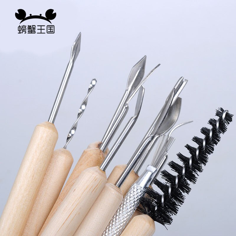 11pcs/set Clay Sculpting Kit Sculpt Smooth Wax Carving Pottery Ceramic Tools Polymer Shapers Modeling Carved Tool