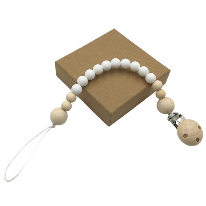 DIY befriedung holz schnuller kette Kleinkind molaren umwelt-freundliche spielzeug natürliche ungiftig Kieselsäure Gel perlen: 2