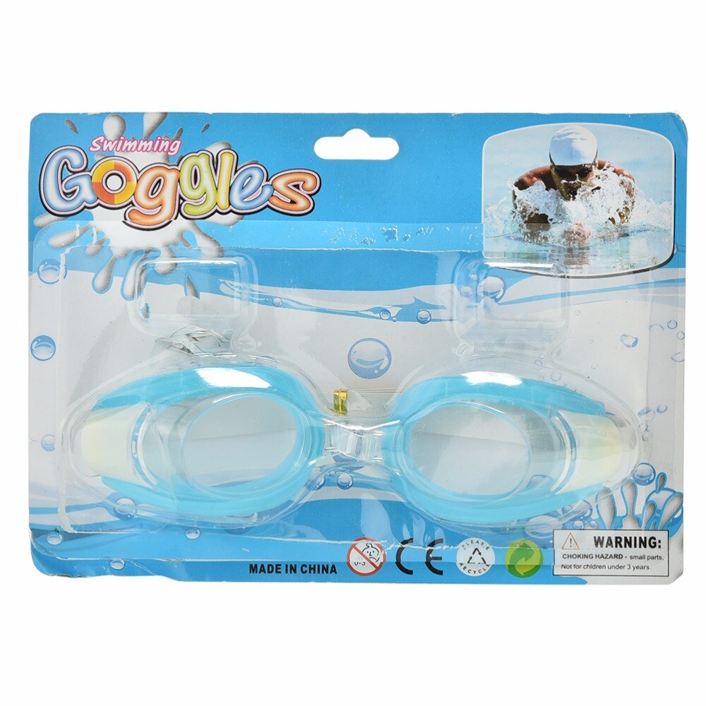 1 Set Adult Swimming Glasses with Earplugs Nose Clip Summer Diving Swimming Glasses Plastic Rubber Goggle Set 6 Colors