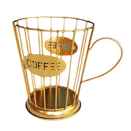 Universele Koffie Capsule Opslag Mand Koffie Cup Mand Vintage Koffie Pod Organisator Houder Zwart Voor Home Cafe Hotel: Golden S