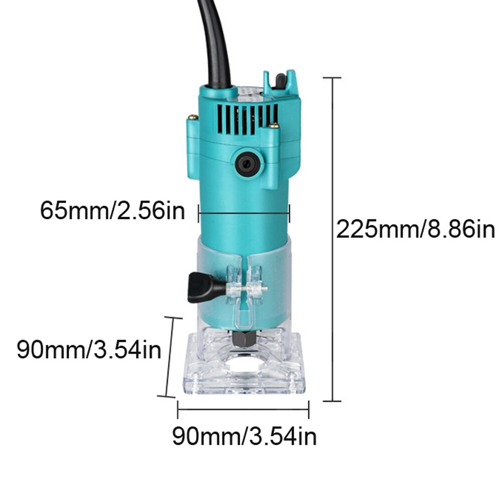 220V 450W Electric Trimmer Handheld Laminate Edge Trimmer Collet Wood Router Woodworking Milling Engraving Slotting Machine