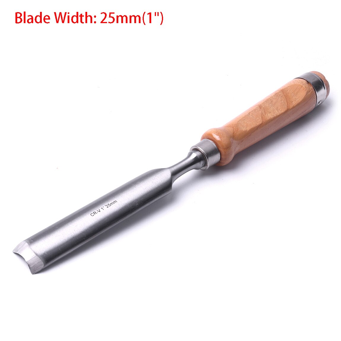 Semi-Circular Woodworking Chisel Set Chrome Vanadium Steel Carpenter Wood Carving Gouge Chisels Tool: 25mm