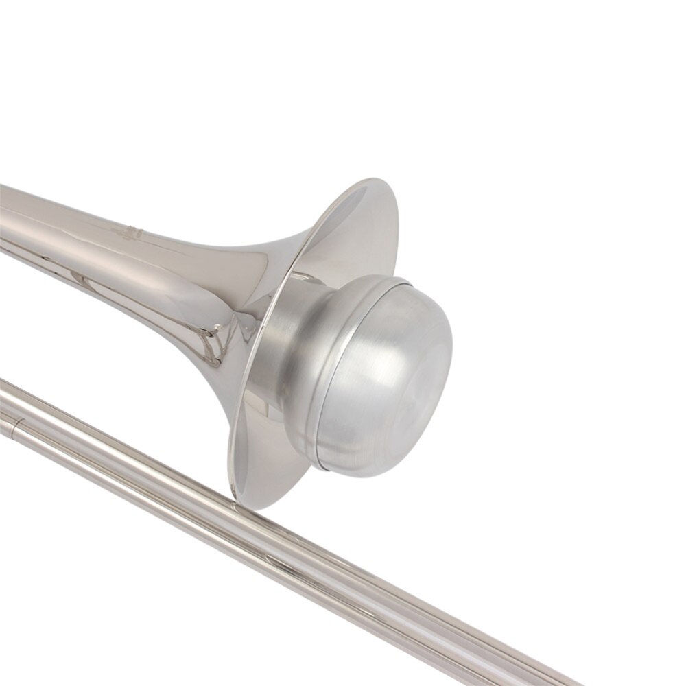 1 unidad de silenciador de aleación de aluminio de Trombón deslizante Tenor instrumento de música Dispositivo de silenciamiento Tenor trombón tonómetro largo trombón Silenc