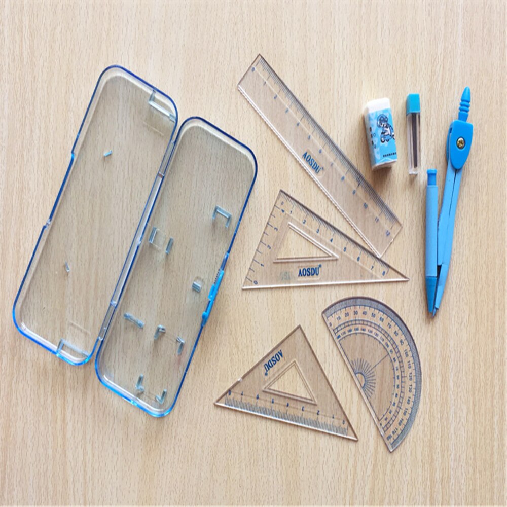 10 sets Drawing Math Compasses Set With Geometry Rulers For Scribing Drafting Tools Students Stationery