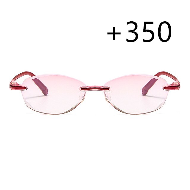 Ultralight Rimless Reading Glasses Anti Blue Light Radiation Computer Presbyopia Readers spectacleso Reader Glasses: 350