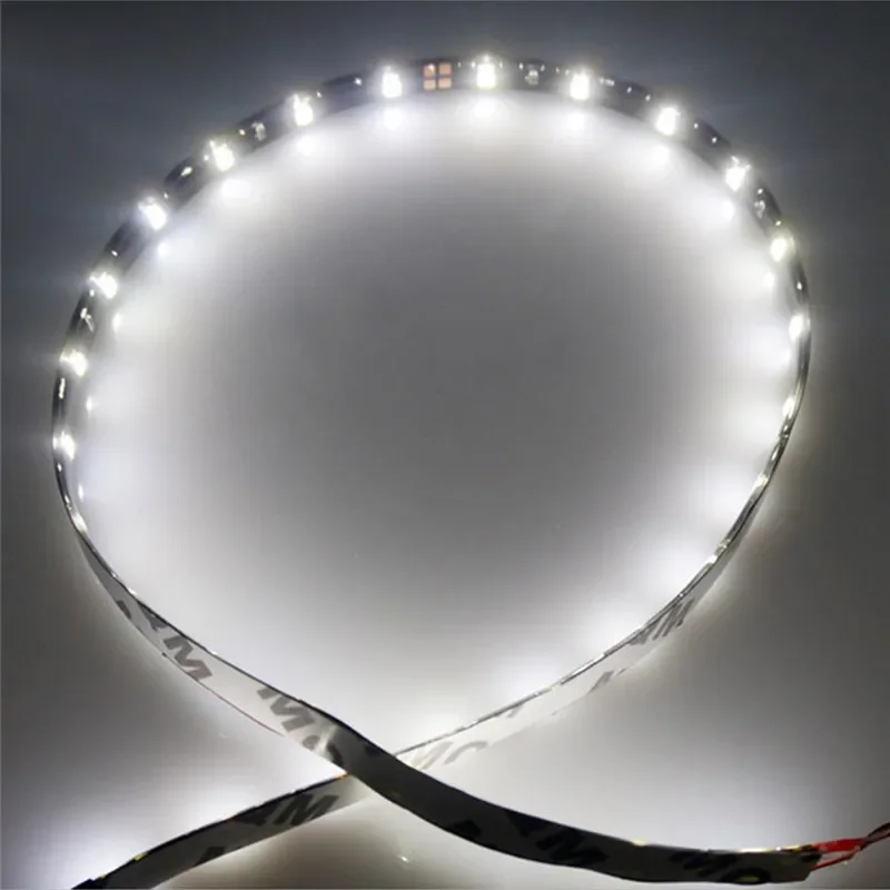 30CM LED Streifen Lichter Auto Styling Dekorative Umgebungs Licht 15SMD Wasserdichte LED flexibel Atmosphäbetreffend Licht Tagfahrlicht: Weiß