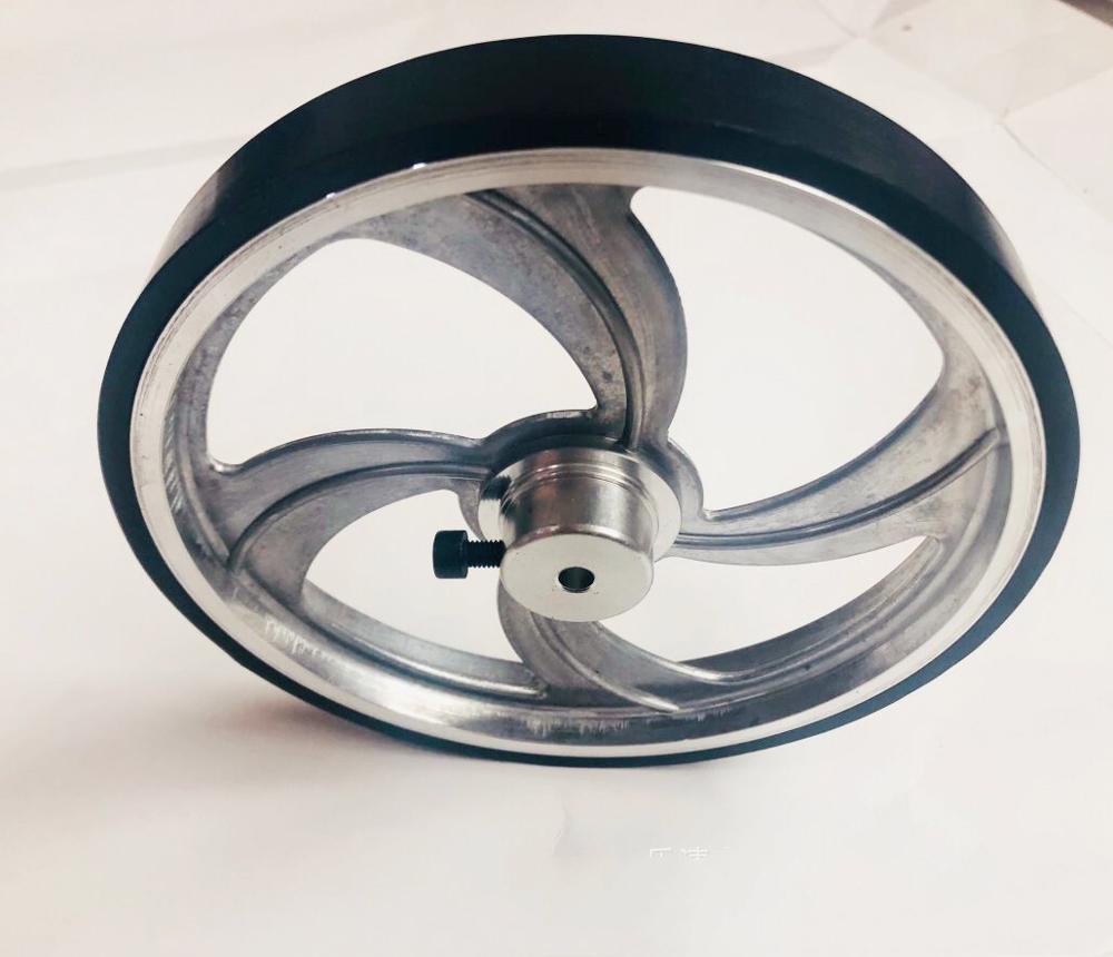 Aluminiumslegering encoder meter hjul række hjul diameter 159mm gummi måling roterende encoder meter hjul