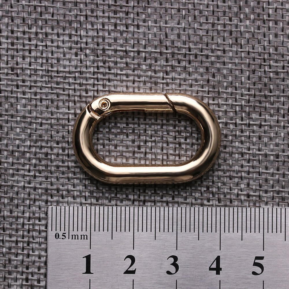 1PC Zinc Alloy Handbag Buckle Plated Gate Spring Oval Ring Buckles Clips Carabiner Purses Snap Hooks Carabiners Bag Accessories