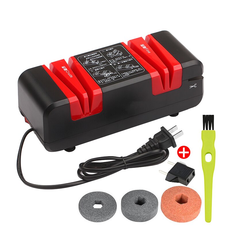 Afilador de cuchillos multifunción 220V afilador rápido eléctrico para el hogar, amoladora de cuchillos automática, cuchillo de cocina, amoladora, enchufe de la UE: T4 / UK Plug