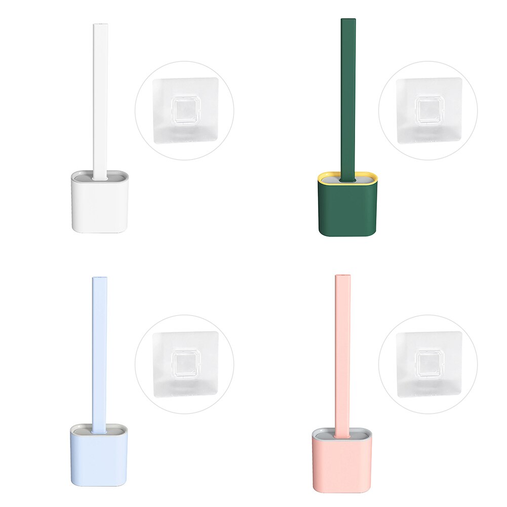 Lange Handvat Geen Dode Hoek Toiletborstel Duurzaam Muur Opknoping Cleaning Zachte Borstel Voor Wc Gadgets