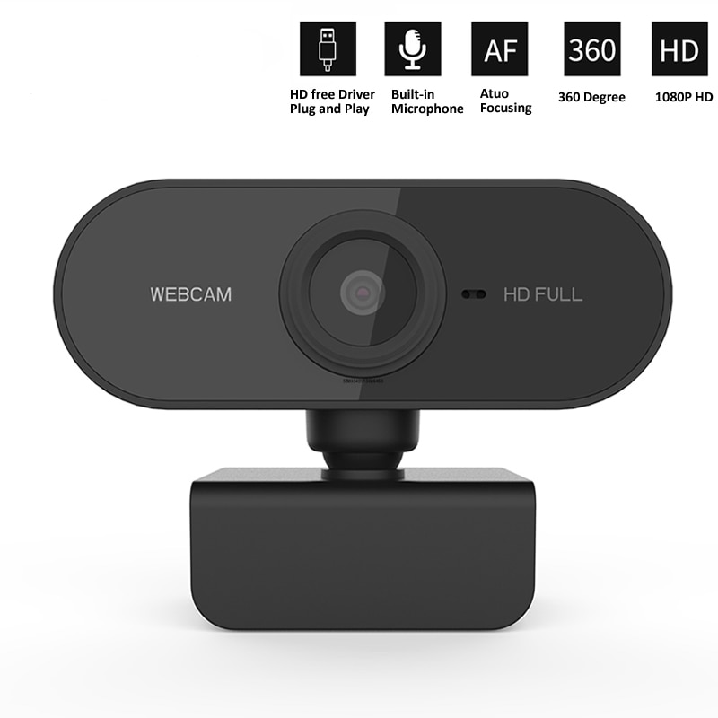 Hd 1080P Webcam Mini Computer Pc Web Camera Met Microfoon Draaibare Camera 'S Voor Live-uitzending Video Voor Meeting Conference