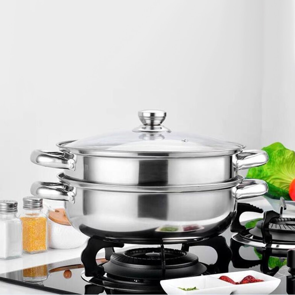 Non Stick Stainless Steel Cookware Set - Pot,Steamers for Stovetop Induction Cooker