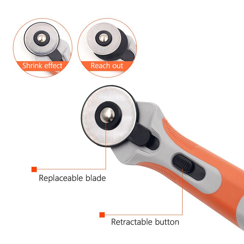 Rad Messer rotierend Cutter Mit 45mm kreisförmig schneiden Klinge Zubehör für DIY Leder Papier Stoff Schneiden Werkzeug Schneider Liefert