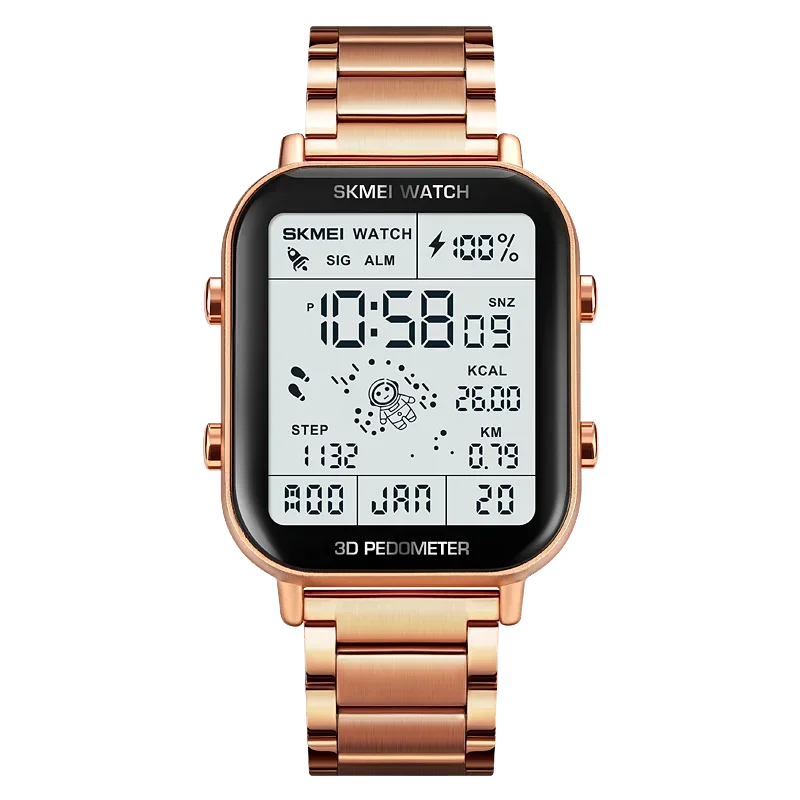 Skmei 1888 Kalenderklok Reloj Hombre Sport Stappenteller Calorieberekening Digitale Horloges Mannen Stopwatch Countdown Polshorloge: Rose