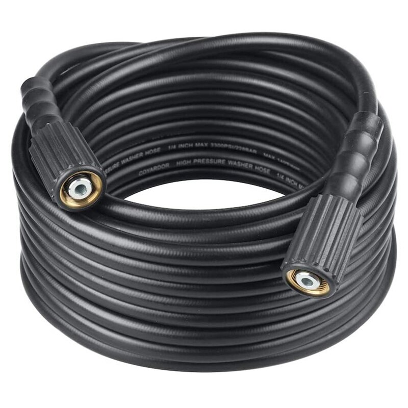 50 FTX 1/4 Inch, High Pressure Washer Hose 3300 PSI, M22 14mm and M22 15mm, Replacement Power Washer Hose: Default Title