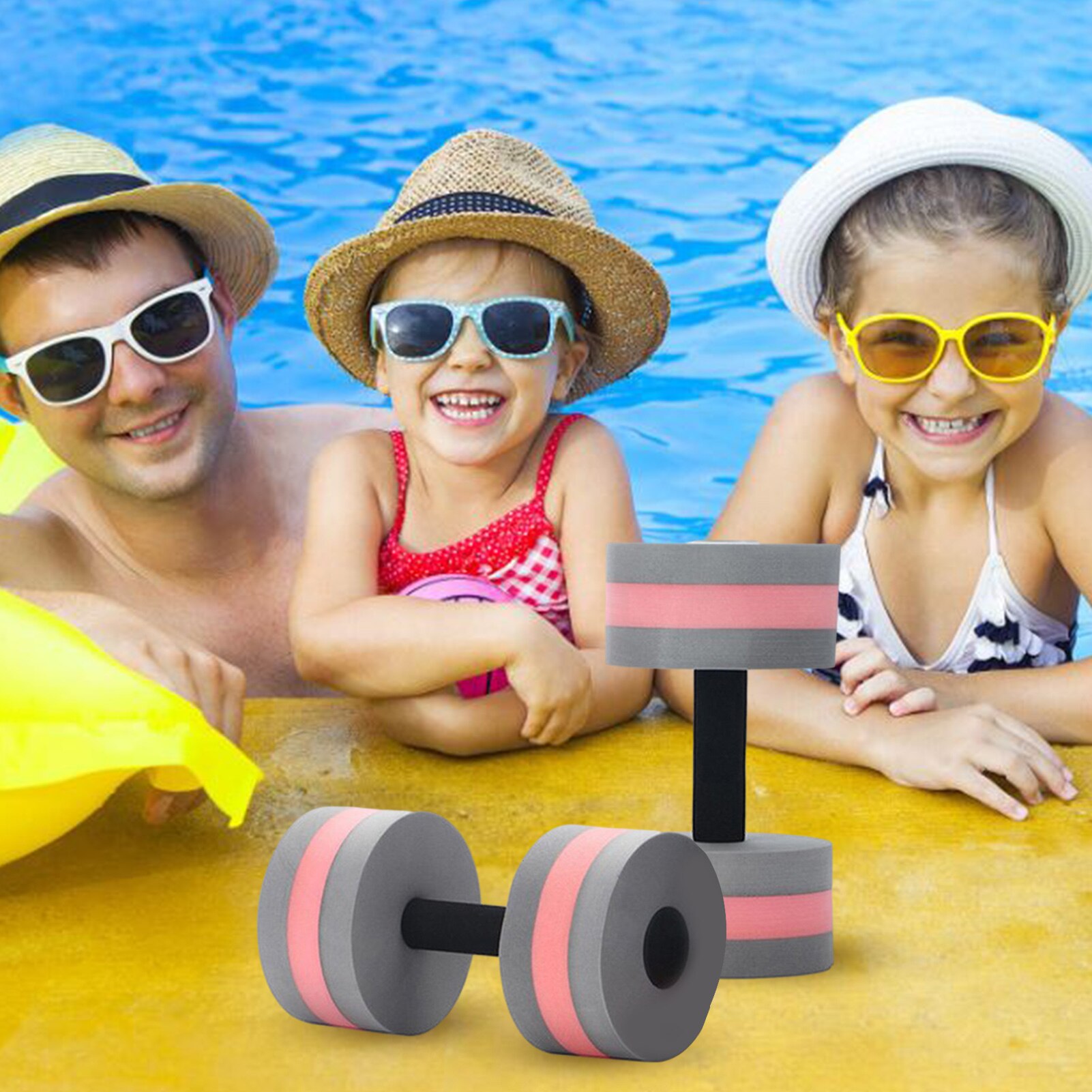 Water Aerobics Dumbbells Eva Aquatic Barbell Fitness Aqua Zwembad Oefening Draagbare Outdoor Oefening Halter Fitness Gereedschap
