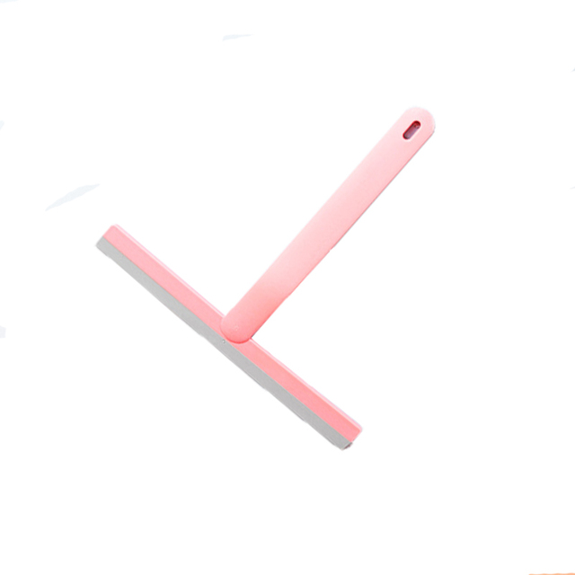 Multifunctional Window Scratcher Wiper Brush Soap Cleaner Squeegee Shower Bathroom Window Car Cleaner Household Cleaning Tools: Pink