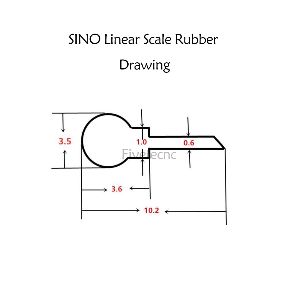 5 meter linear scale rubber / grating ruler rubber /electronic ruler sealed dustproof rubber suit Sino KA300 KA600 KA500 Encoder