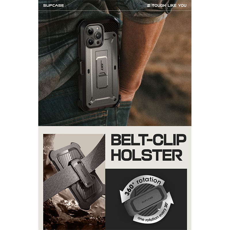 SUPCASE-Coque intégrale UB Pro avec protection d'écran intégrée, étui robuste et robuste, 6.1 pouces, version 2023