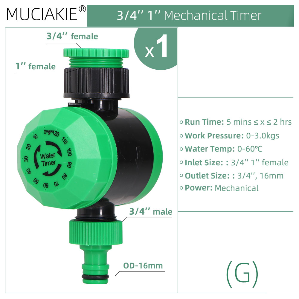 Waterproof Rain Sensor Garden Water Timer Power Saving Watering Irrigation Controller Automatic Programmable Digital Valve: G