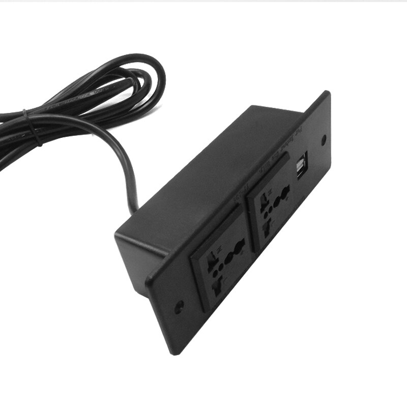 Embedded Desktop Muur Outlets Power Distributeur Socket 2USB Eu Uk Us Au Israël Universele Socket Extension Socket 2M Cord