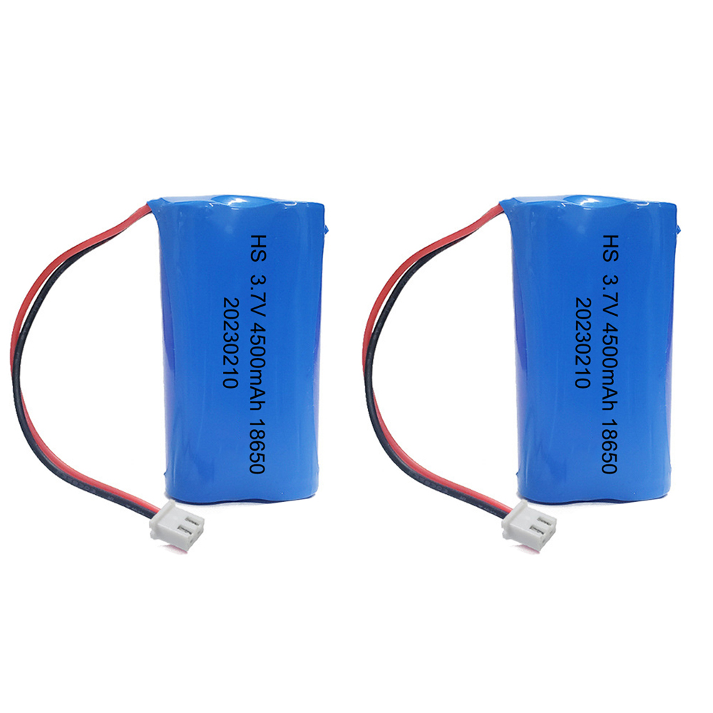 Paquete de batería de litio 3,7 V 18650 4500 grupo de baterías recargables con enchufe de XH2.54-2P para equipos de monitoreo, tablero de protección: Negro