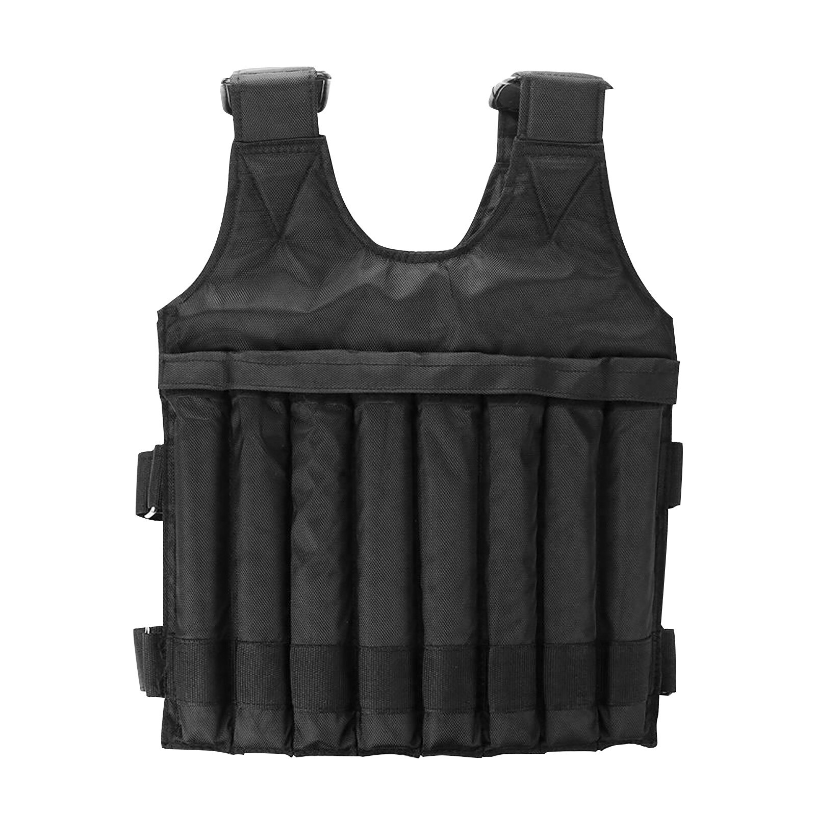 50kg 110LB Loading Weighted Vest Adjustable Exercise Training Fitness Jacket Gym Workout Boxing Vest Fitness Waistcoat: Default Title