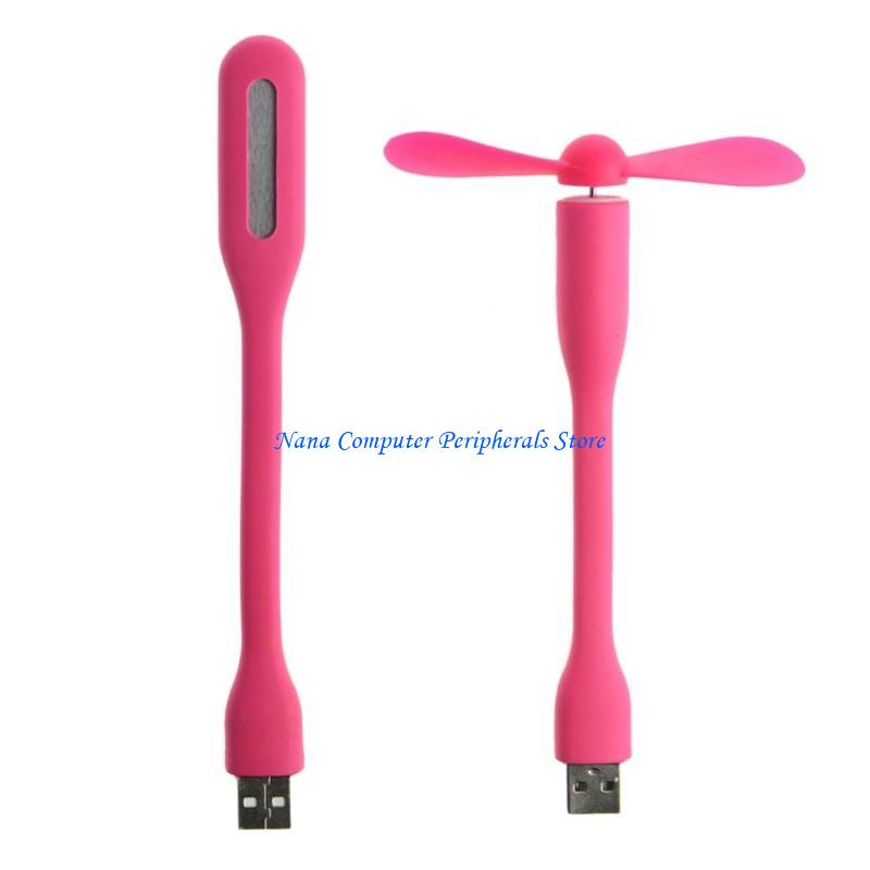 Ventilador USB USB F68C LED LED Flexible flexible Ventilador enfriamiento con lámparas para: Rosa