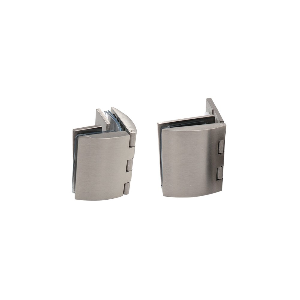 2pcs Easy Install Glass Clamp Hardware With Screws Window Cabinet Anti Corrosion Zinc Alloy Cupboard Showcase Shower Doors Hinge
